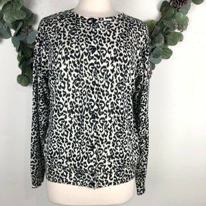 VTG 90s Leslie Fay Sweater Animal Print Cheetah